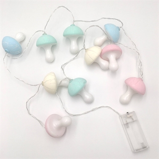 LED lyskæde med svampe - 1,5 m 10 LED